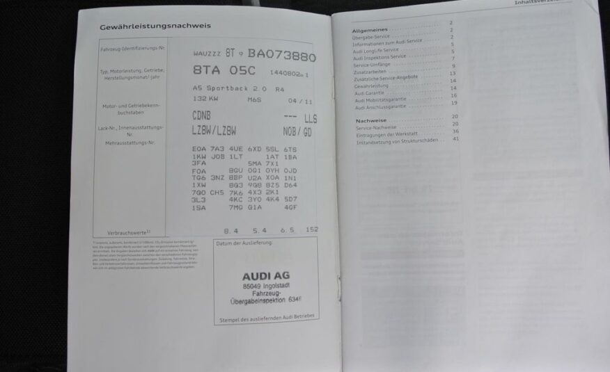 Audi A5 2.0 TFSi 132kW Sportback 132kW