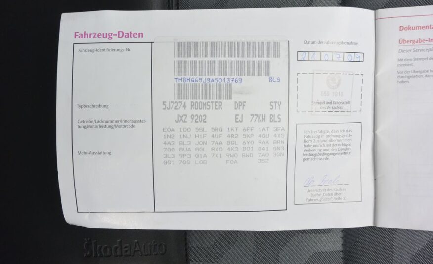 Škoda Roomster 1.9TDi 77kW
